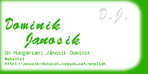 dominik janosik business card