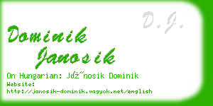 dominik janosik business card